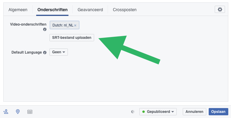 Hoe voeg je ondertiteling toe aan je Facebook video stap 5