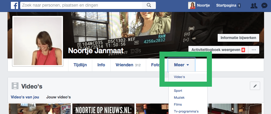 Ondertiteling toevoegen aan je Facebook video via je persoonlijke profiel stap 1