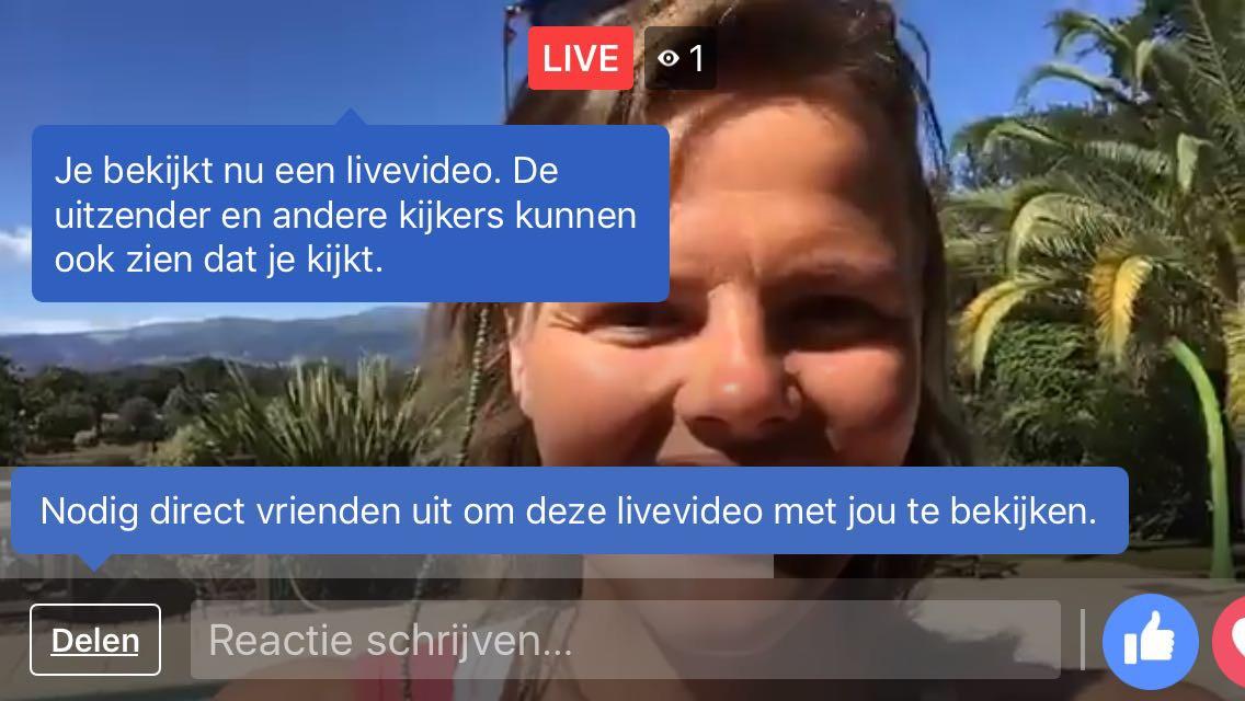 Facebook Live video met 2 personen weergave kijker