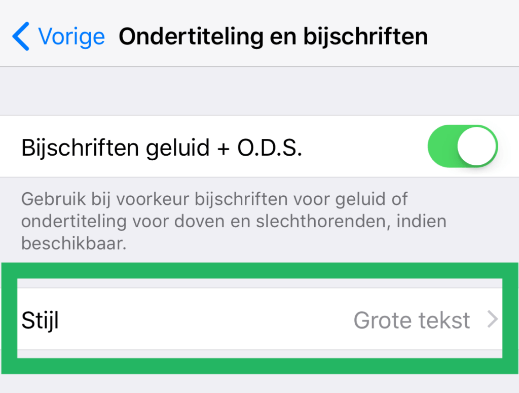 Ondertitels aanzetten op iPhone stap 4