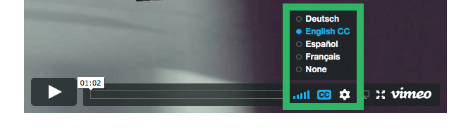 Ondertiteling toevoegen aan Vimeo video stap 5