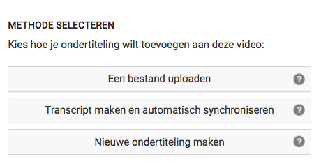 srt bestand maken via YouTube voor ondertiteling video stap 2