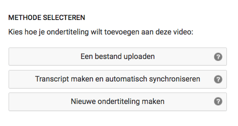 srt bestand maken via YouTube