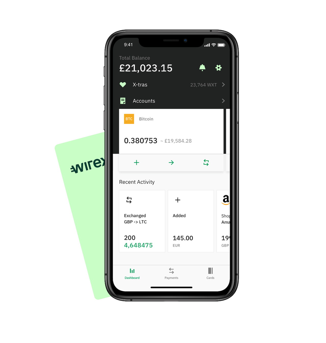 Wirex Bitcoin creditcard app