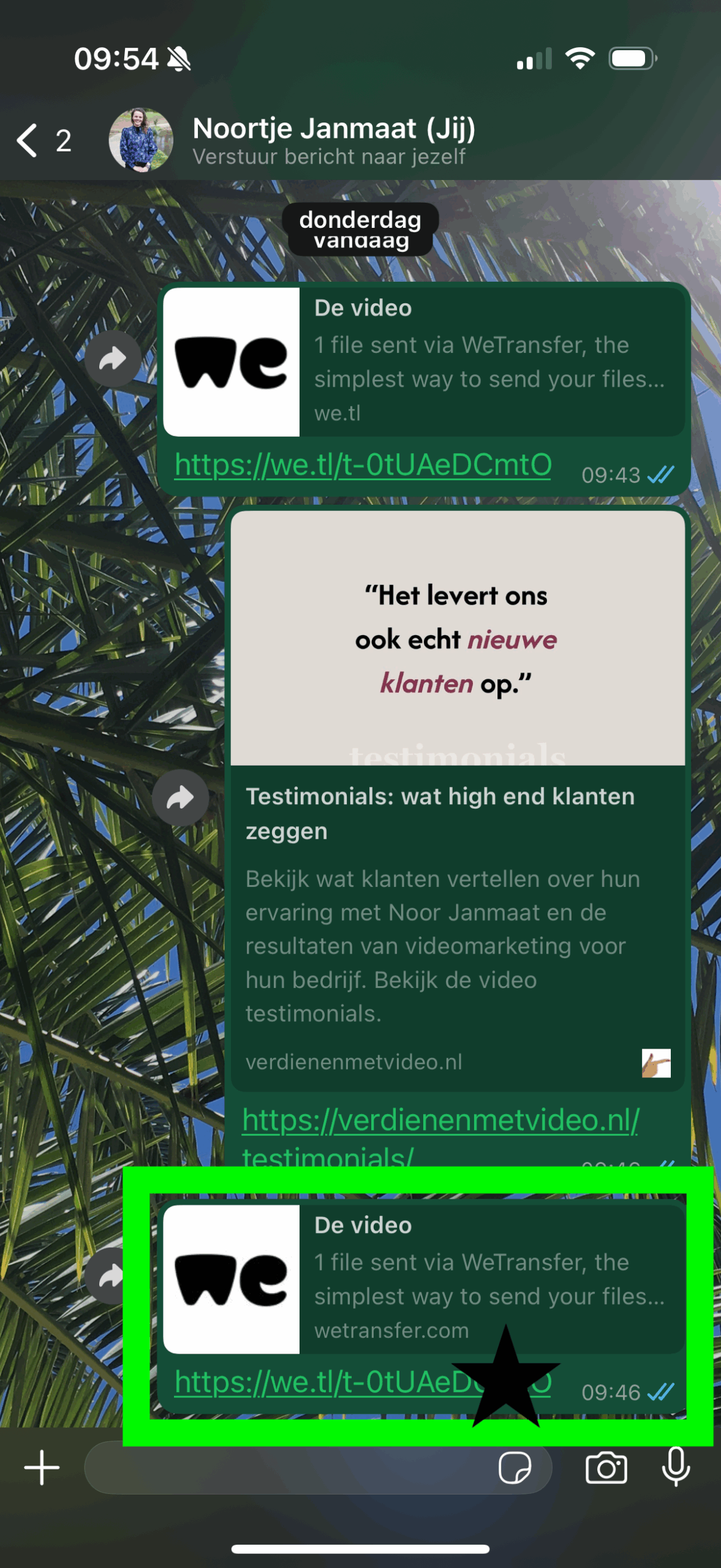 WeTransfer Video downloaden op je telefoon stap 1